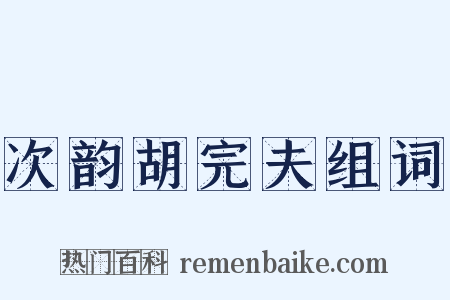 次韵胡完夫组词是什么意思的图片